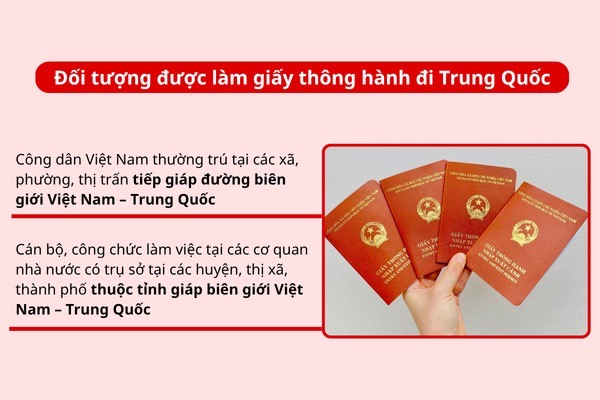 đối tượng được làm giấy thông hành trung quốc
